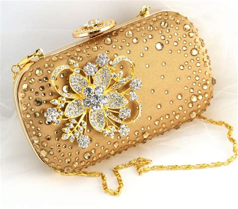 metallic handbag clutch